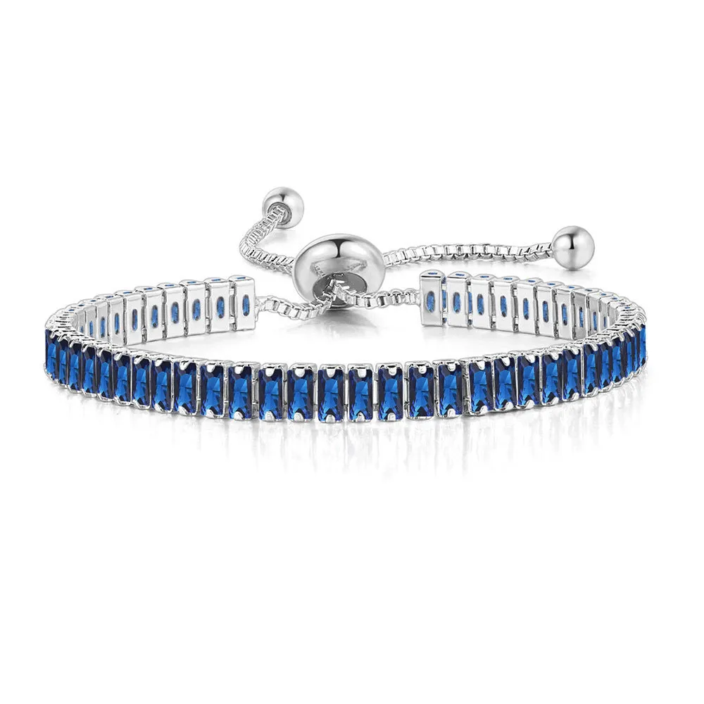 Square Zircon Full Diamond Adjustable Bracelet