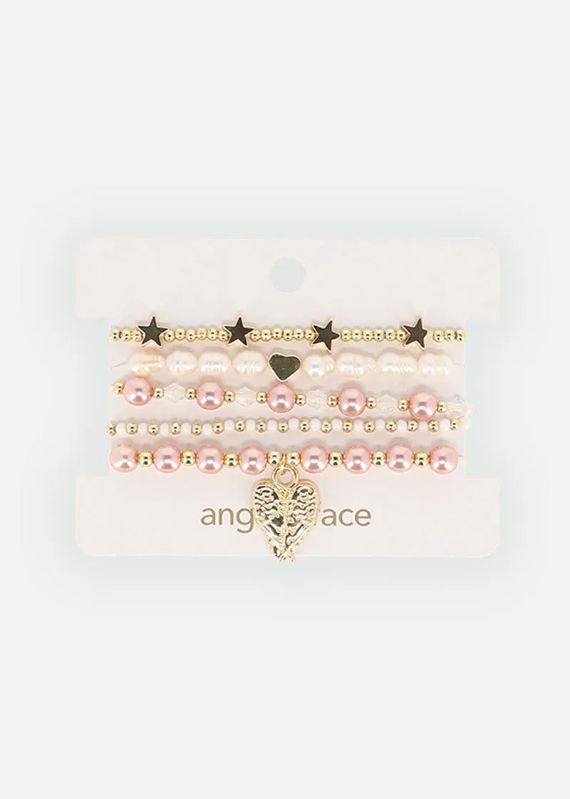 Star Bracelet Set Tea Rose