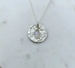 Sterling and moonstone necklace