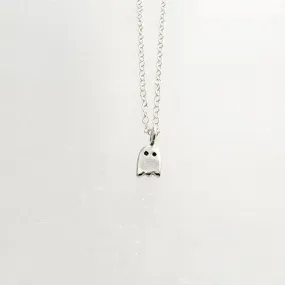 Sterling Silver Ghost Charm Layering Necklace