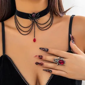 Sweet Ruby Spider Cool Necklace