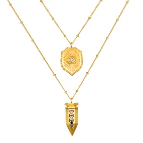 Taryn Truly Protect your Peace and Heart Necklace Set