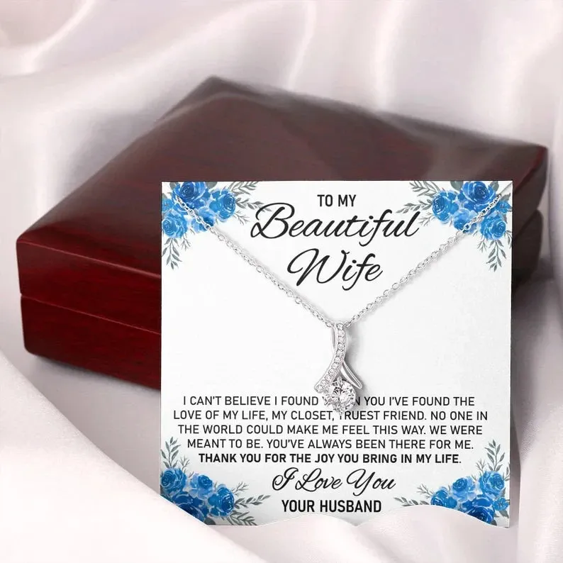 To My Beautiful Wife, Wife Gift From Husband, Necklace For Wife, Alluring Beauty Necklace