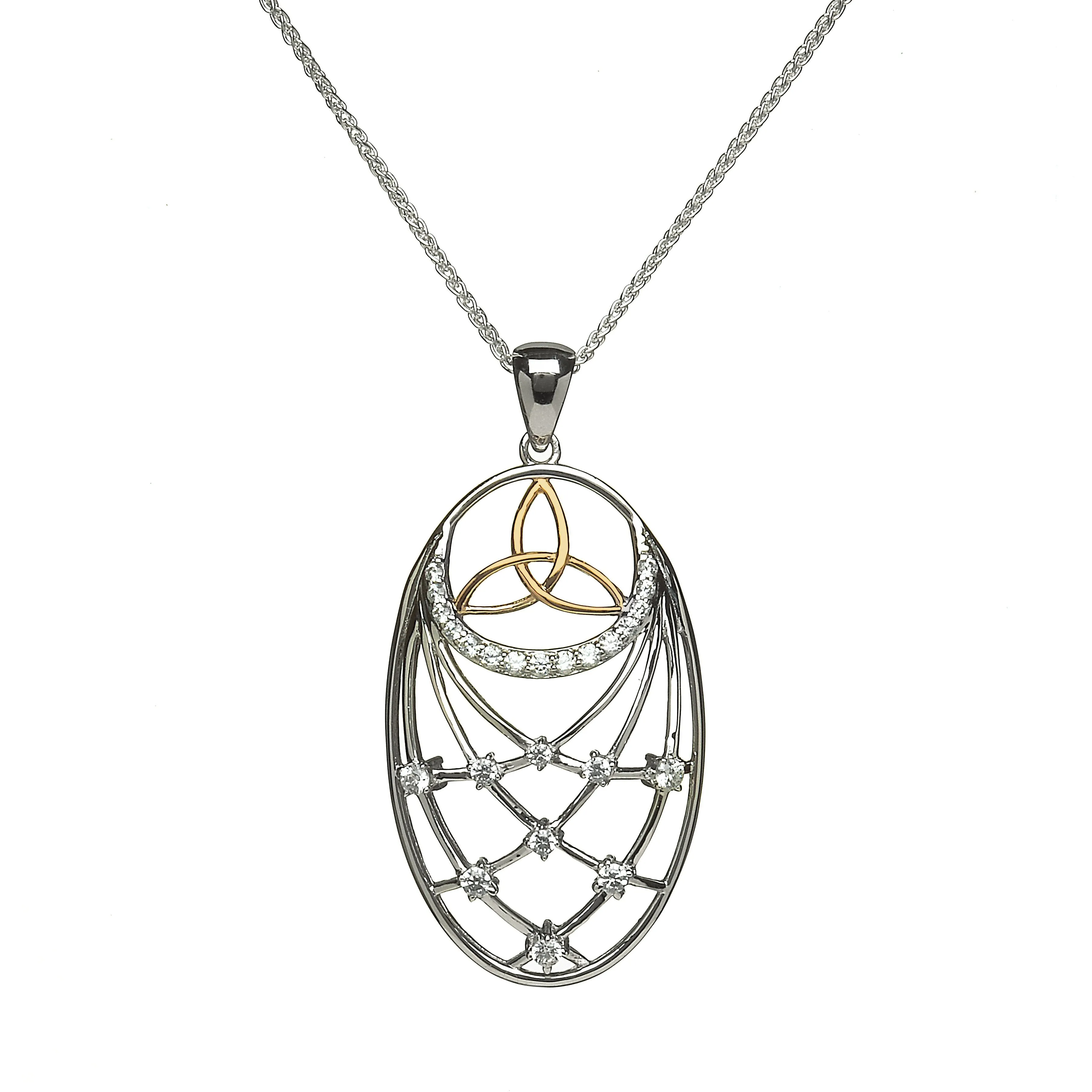 Trinity Pendant with Interlaced CZ