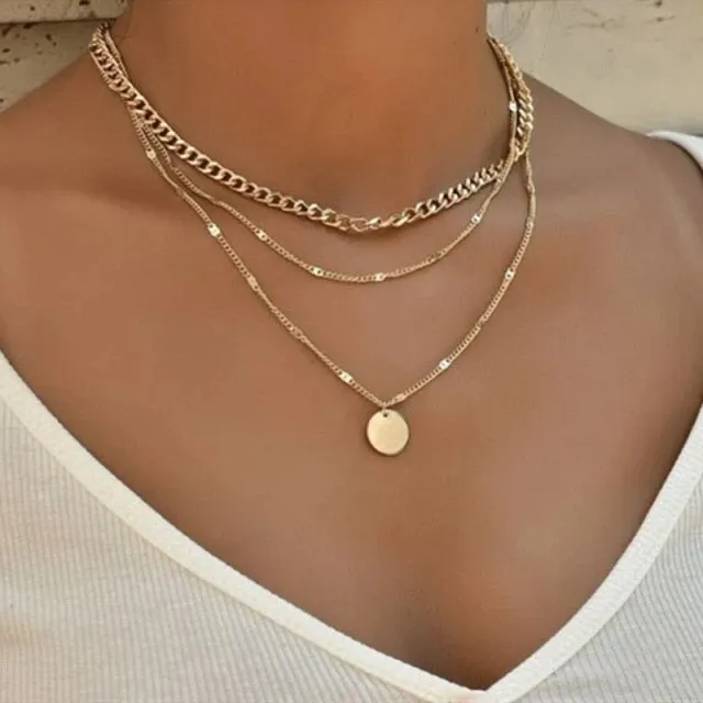 VenusFox Punk Gold Cuban Link Chain Necklace Pearl Heart Bow Knot Pendant Choker Necklaces For Women 2020 Fashion Jewelry Gifts