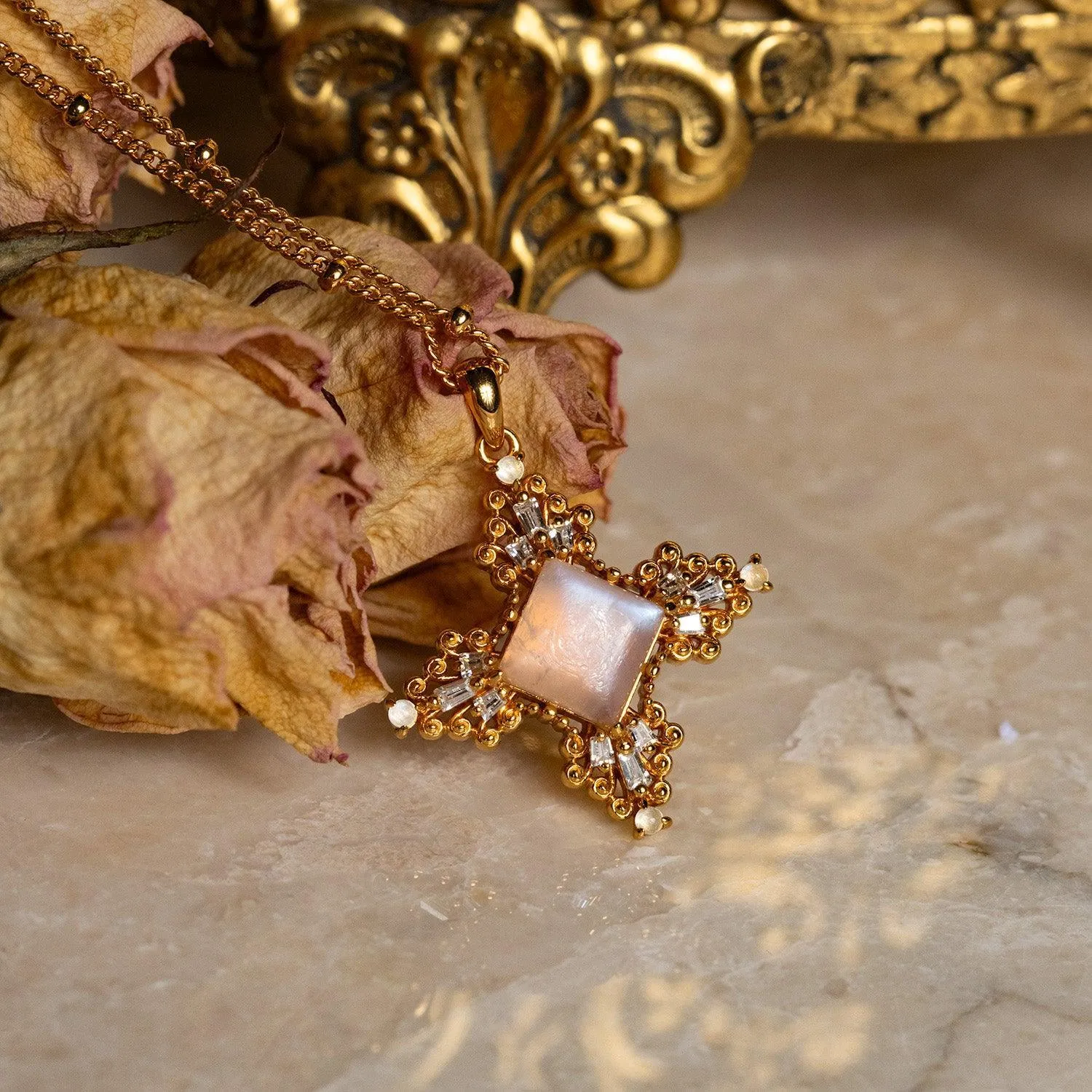 Victorian Moonstone Pendant Necklace