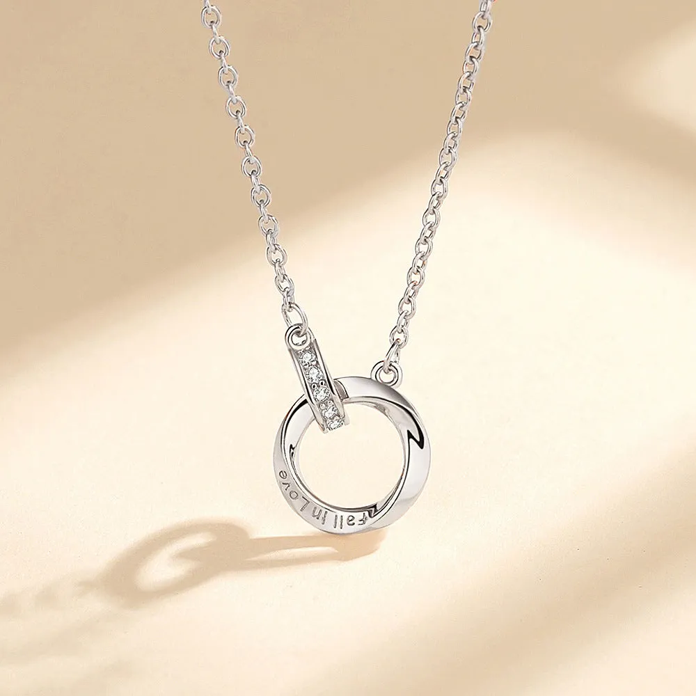 Women’s 925 Silver Mobius Strip Necklace -Timeless Symbol of Love